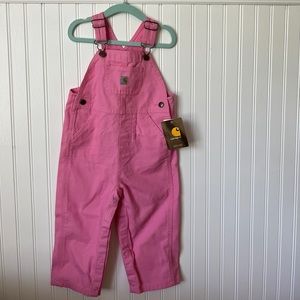Carhartt infant girls canvas bib overalls